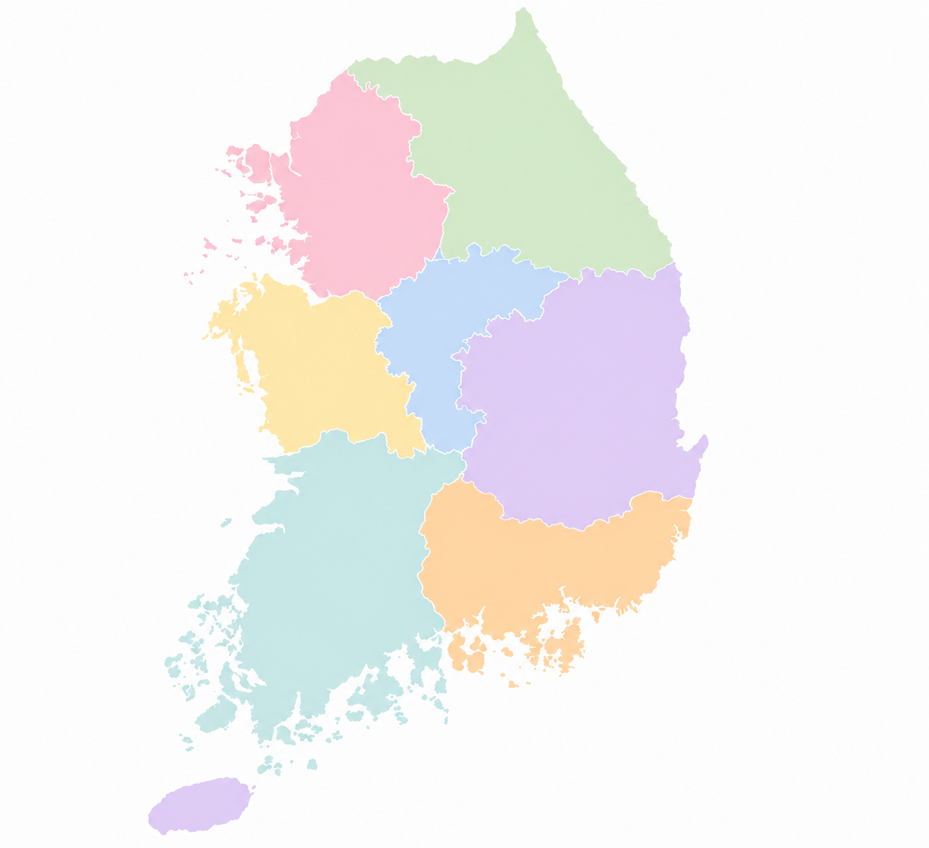 한국 권역 지도